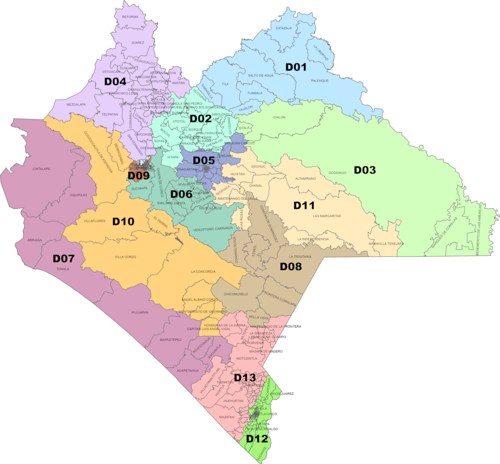 Mapa distritos Federales