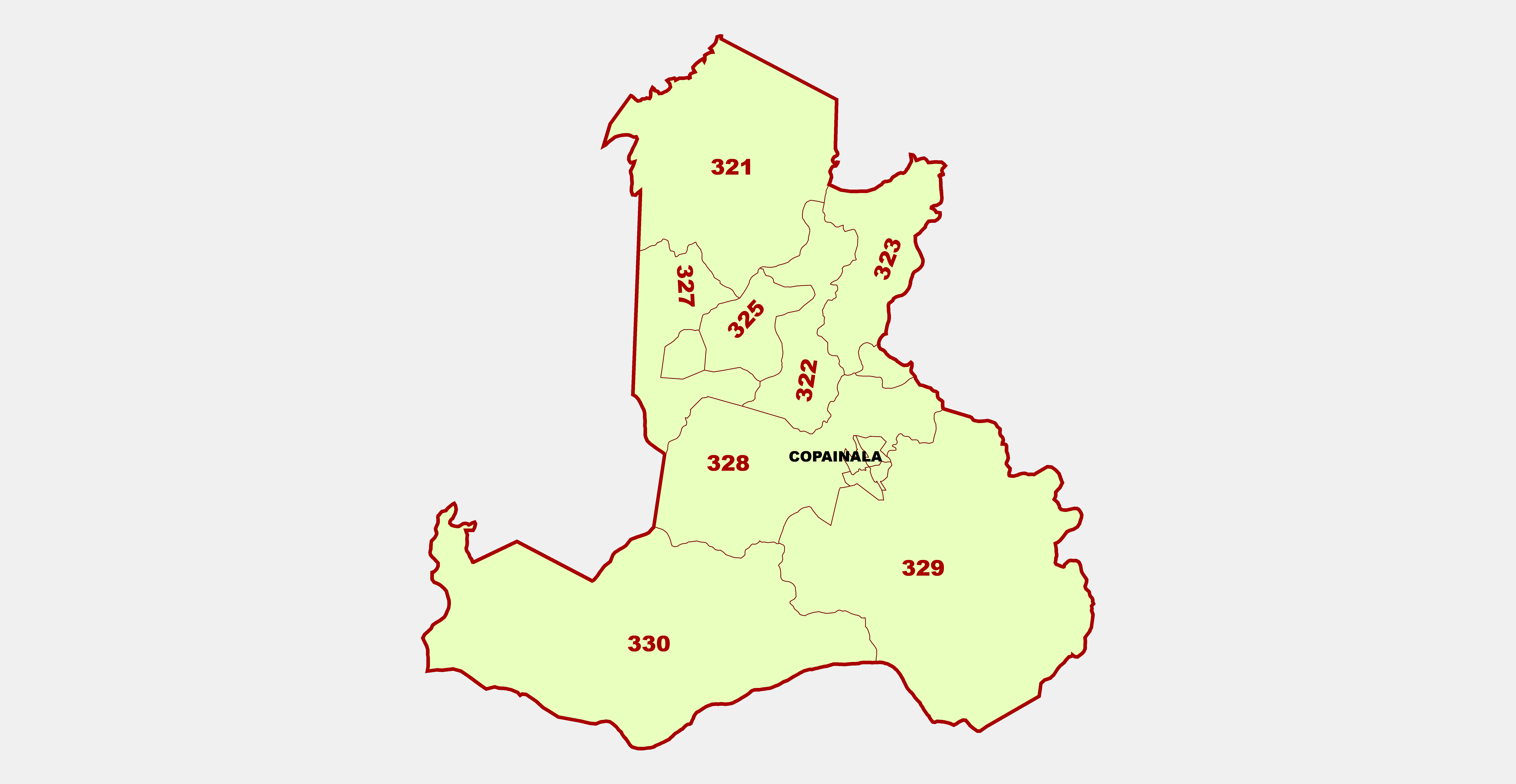 Mapa del municipio Copainal&aacute;  